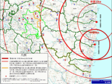 福島第一原子力発電所の事故に伴う警戒・避難区域図